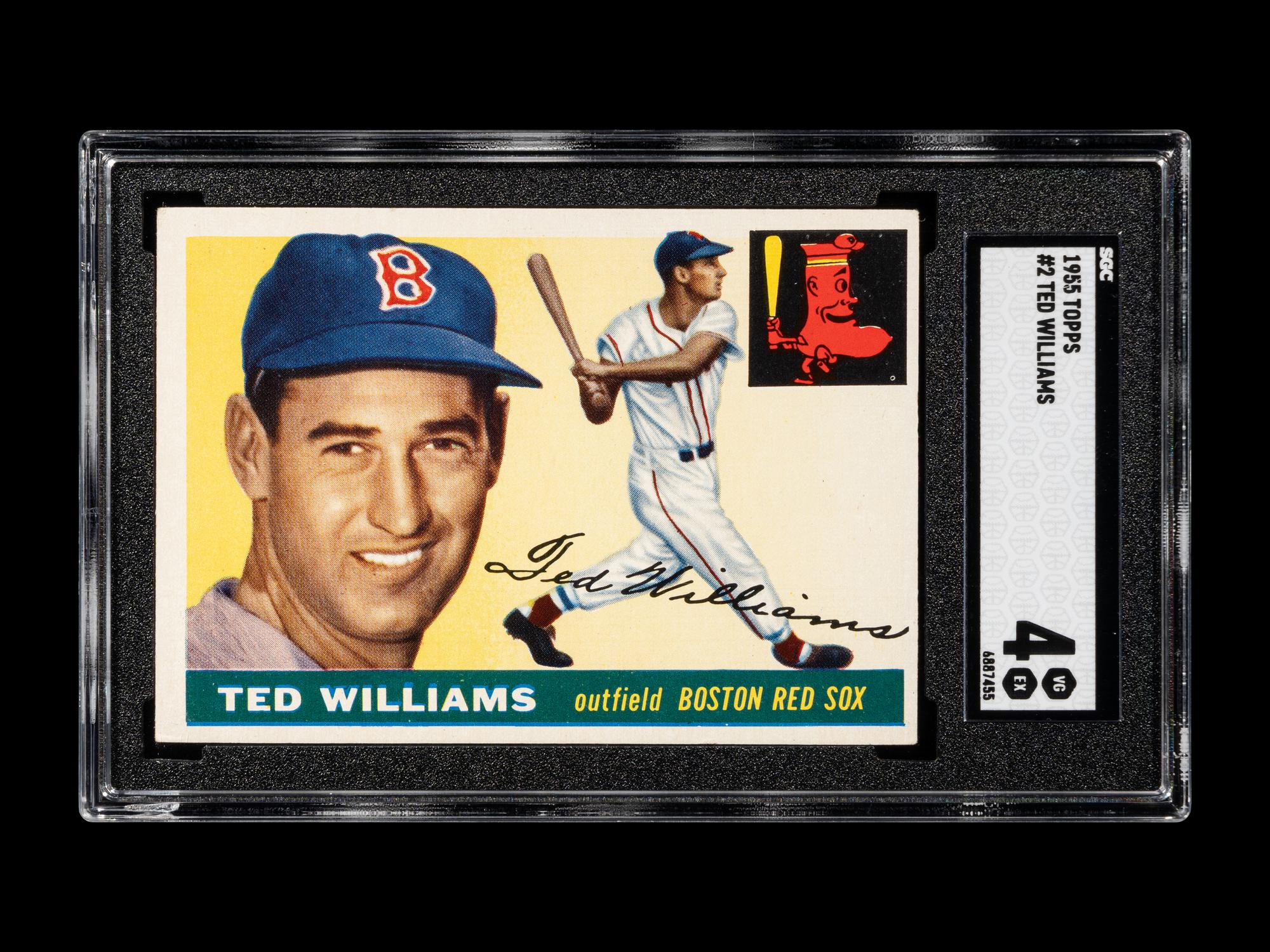 A 1955 Topps Ted Williams Baseball Card No. 2 (SGC 4 VG/EX)