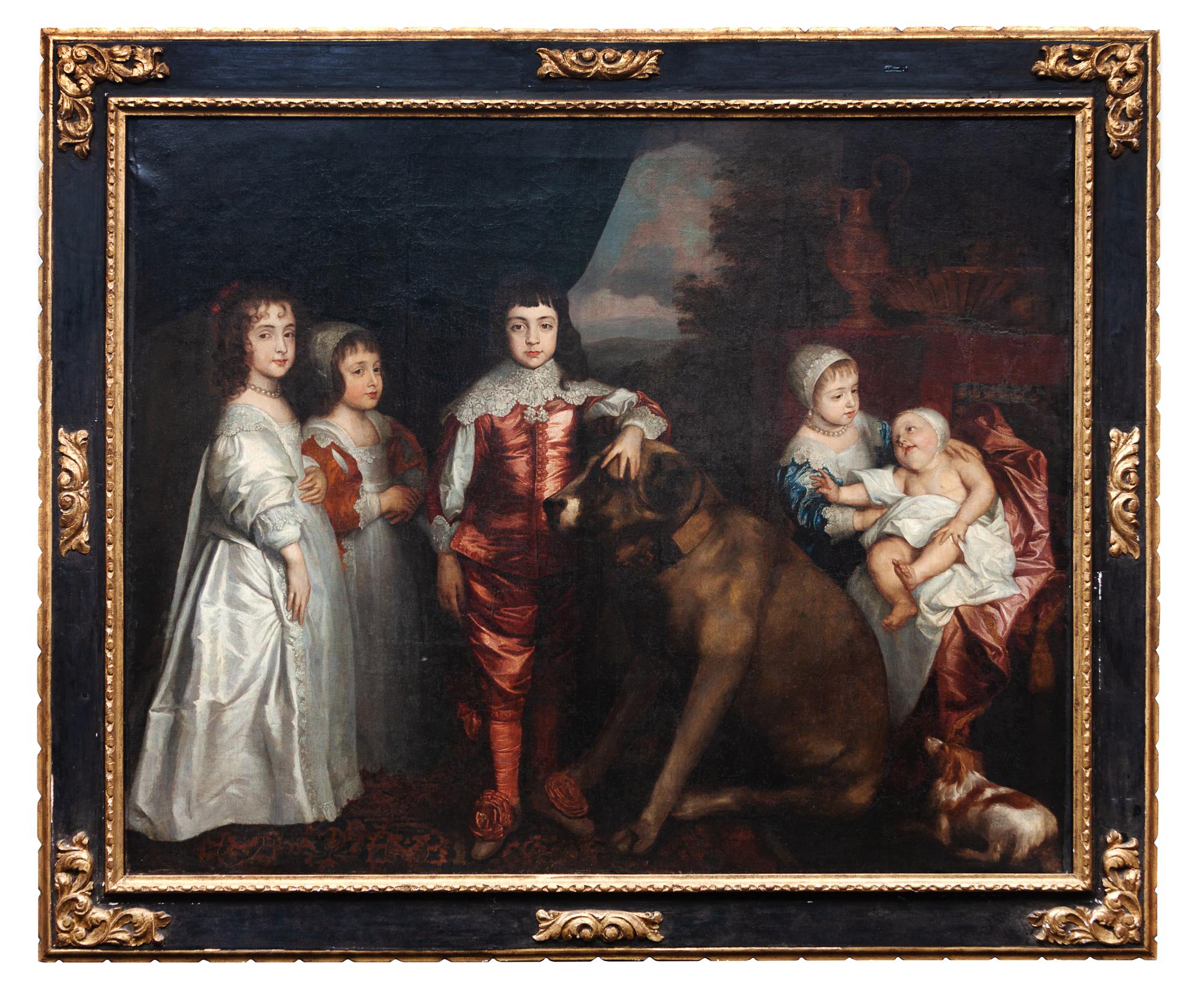 A Painting depicting a Mastiff 62 1/2 x 77 1/2 inches. — After Anthony Van Dyck (Belgian, 1599-1641)