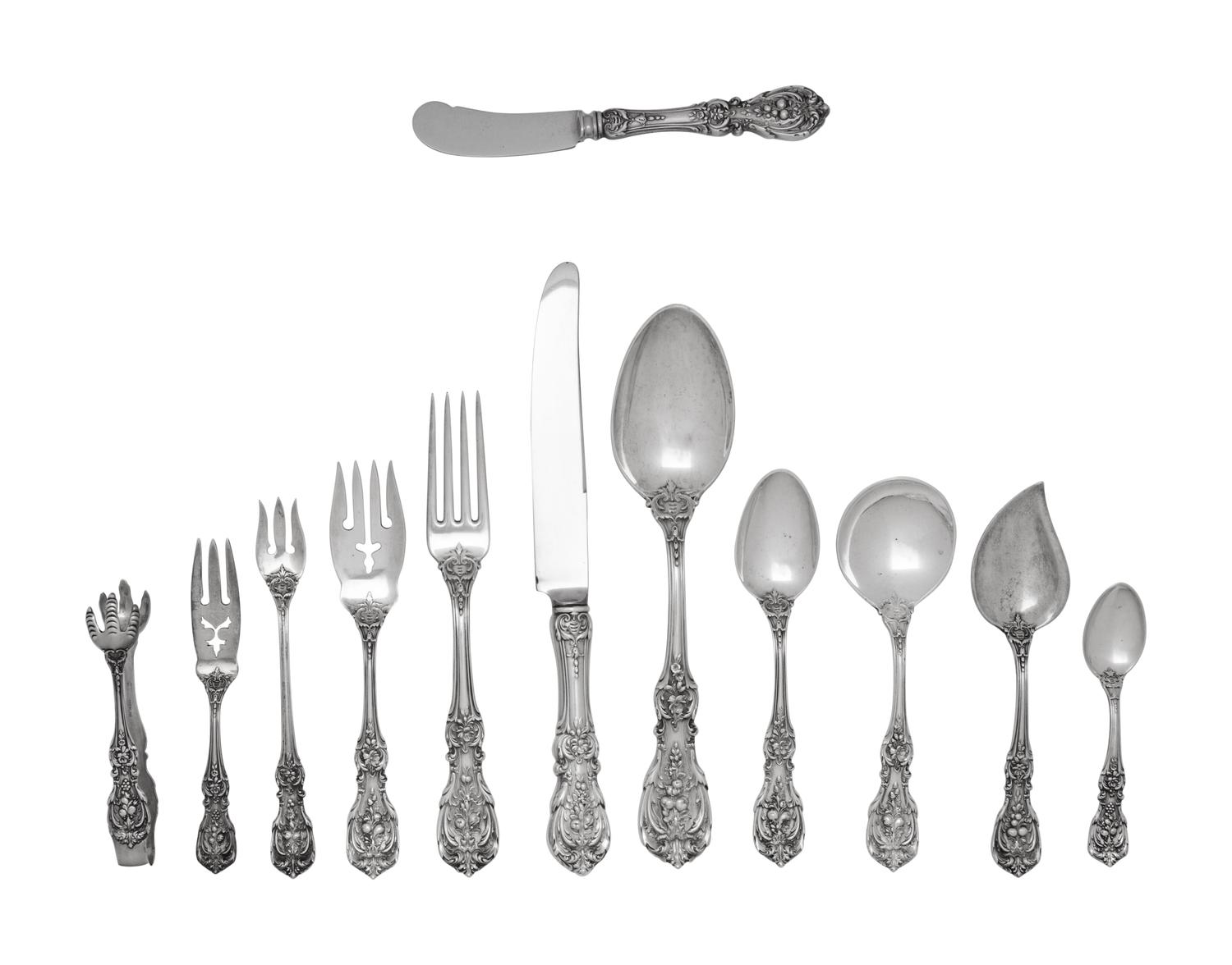 A Reed and Barton Francis I Silver Flatware Service