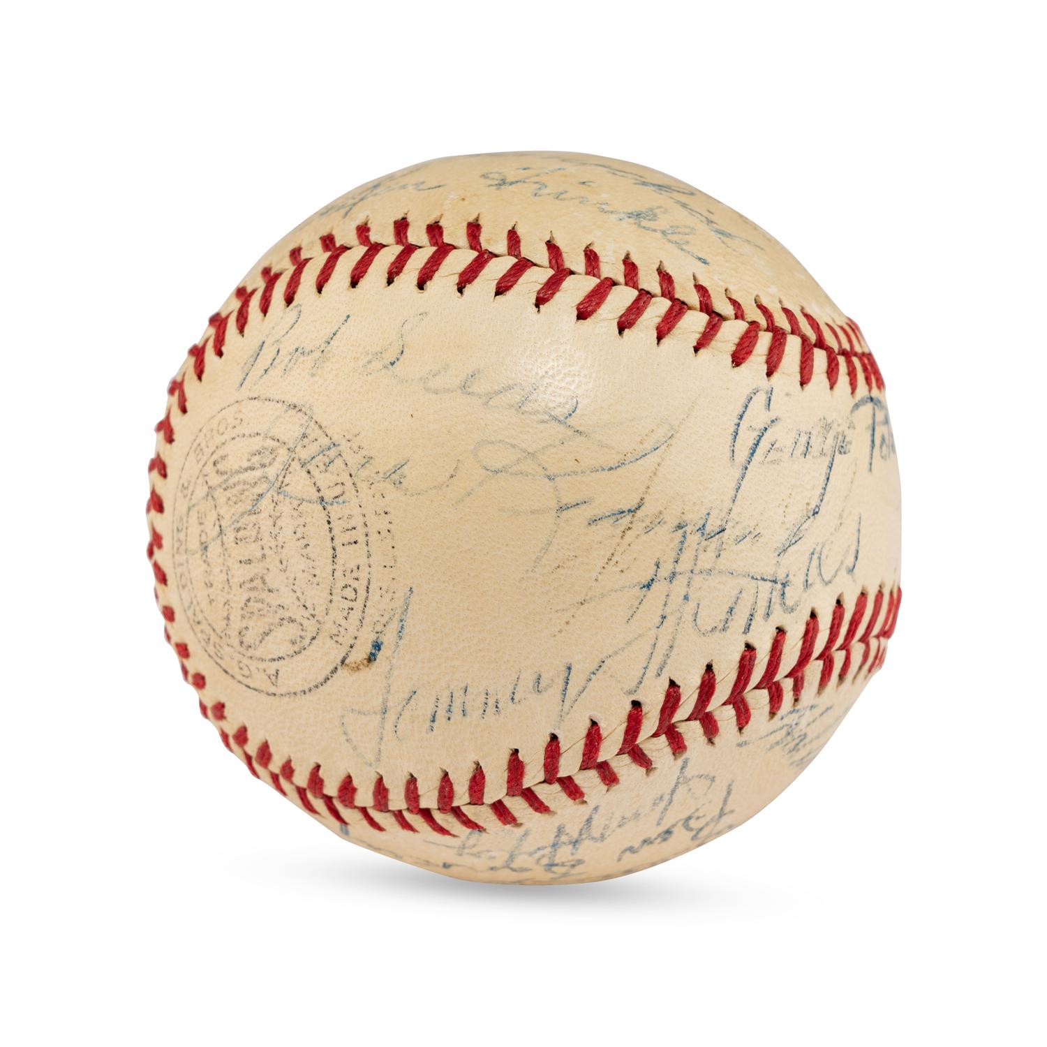 A 1941 Baltimore Orioles Team Signed Autograph Baseball