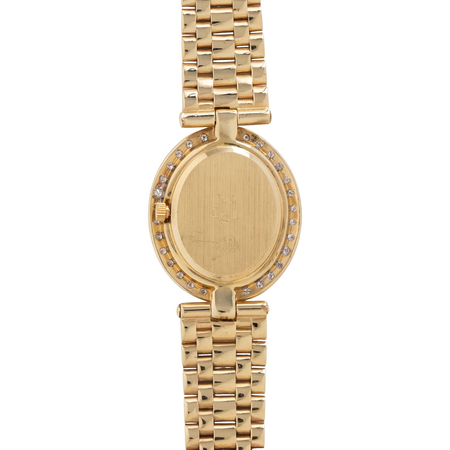 YELLOW GOLD AND DIAMOND WATCH