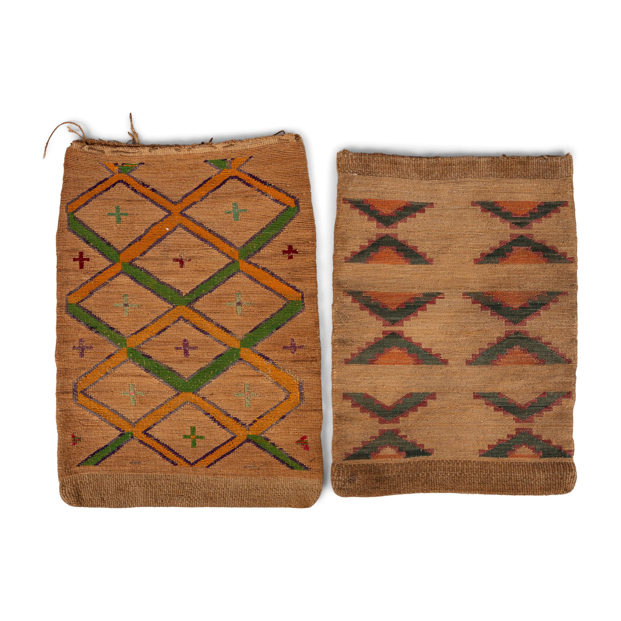 Pair of Nez Perce Corn Husk Flat Bags