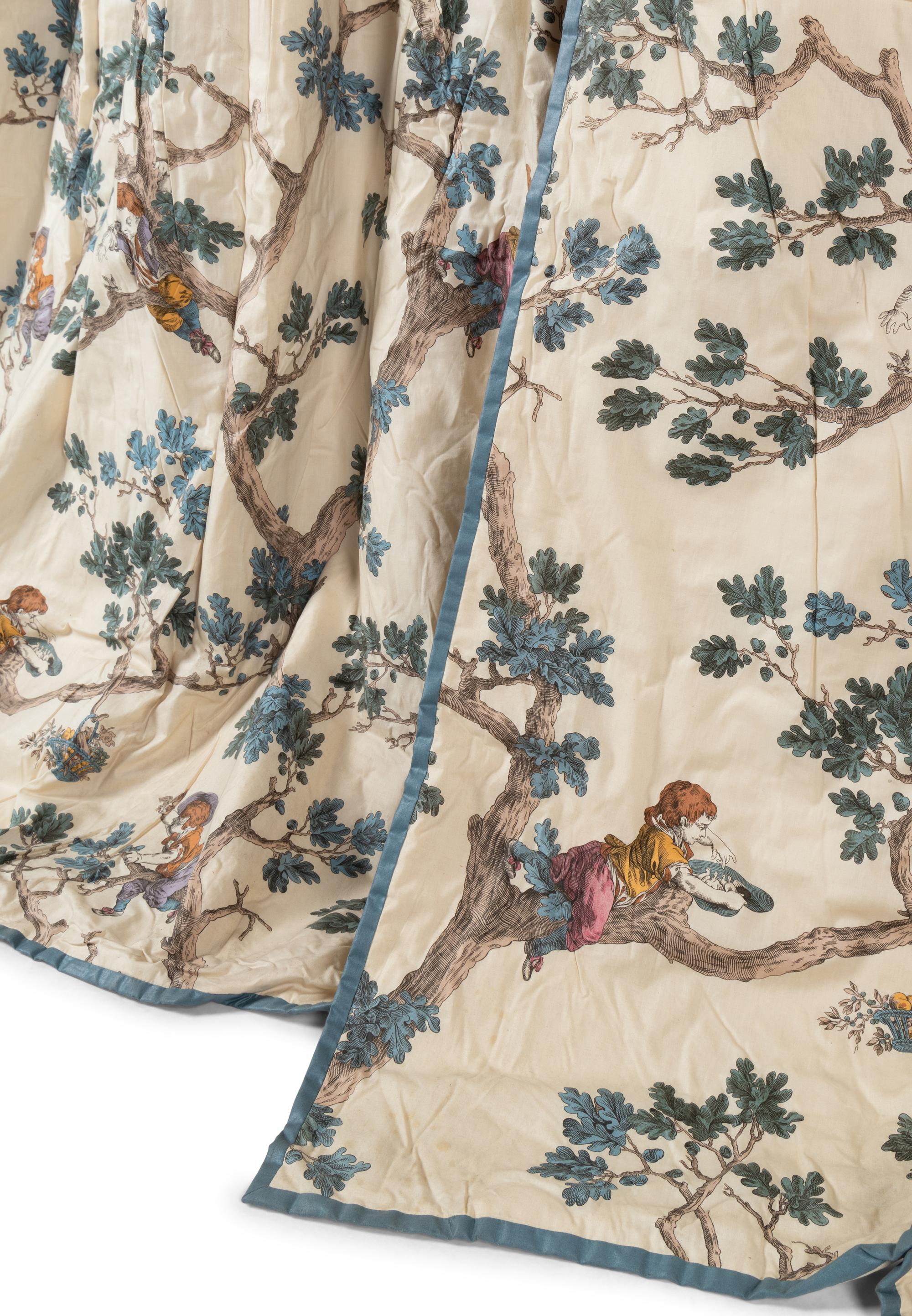 A Set of Three Drapery Panels