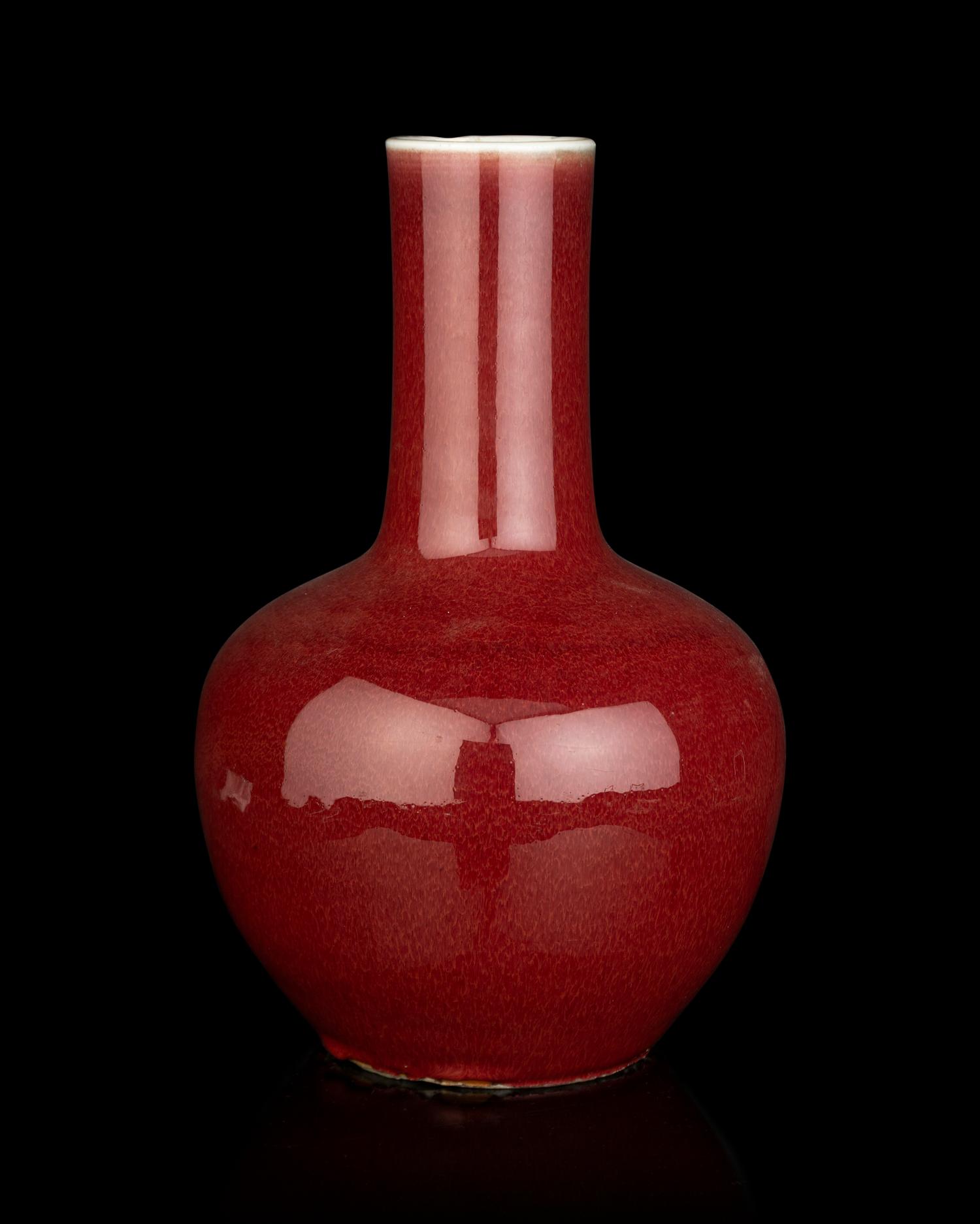 Two Chinese Red Glazed Porcelain Vessels