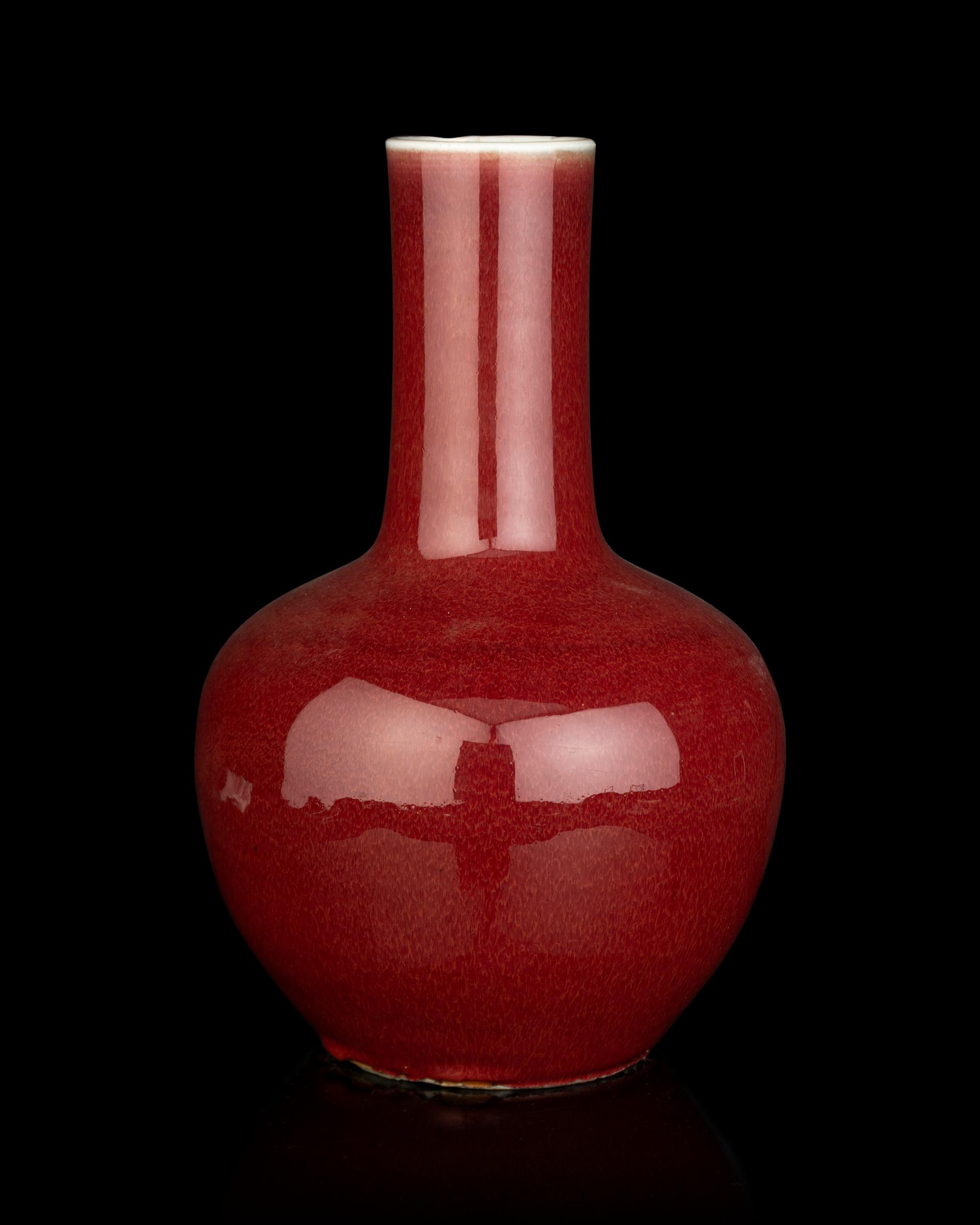 Two Chinese Red Glazed Porcelain Vessels