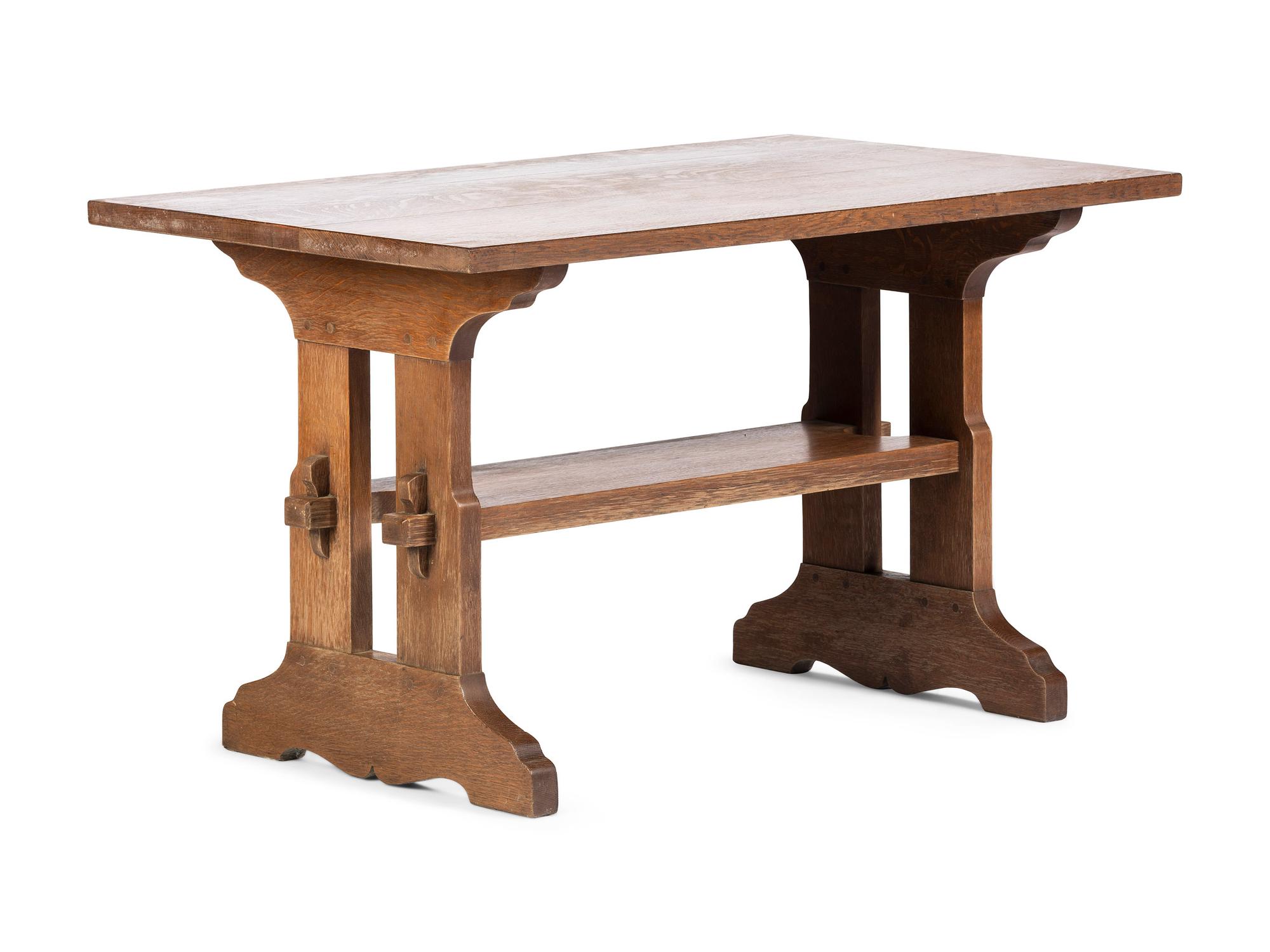 An Arts and Crafts Quarter-Sawn Oak Tavern Table