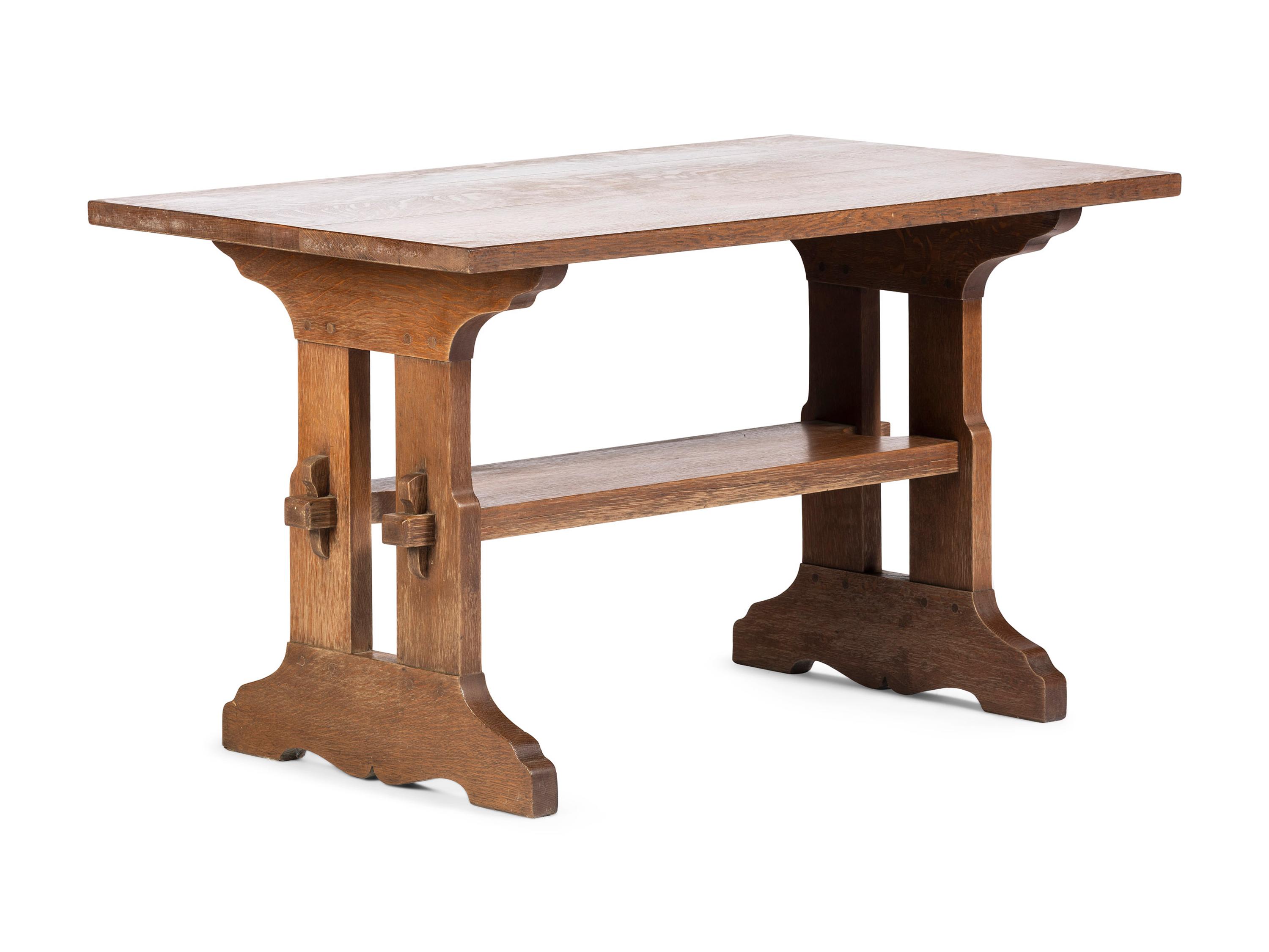 An Arts and Crafts Quarter-Sawn Oak Tavern Table