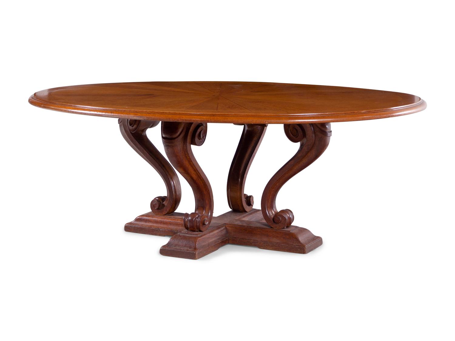 A French Carved Oak Dining Table