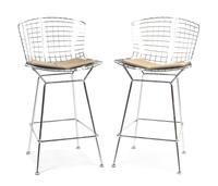 A Pair of Harry Bertoia for Knoll Bar Stools Height 38 3/4 inches.