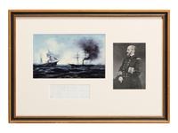 [CIVIL WAR - SPANISH AMERICAN WAR]. 9 autographs of Naval officers and generals, incl. ANDERSON.