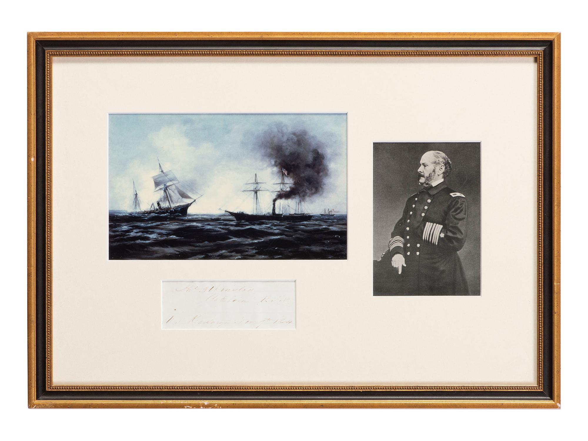 [CIVIL WAR - SPANISH AMERICAN WAR]. 9 autographs of Naval officers and generals, incl. ANDERSON.