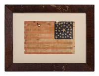 [FLAGS]. 29-star American parade flag with double medallion pattern. Ca 1847-1848.
