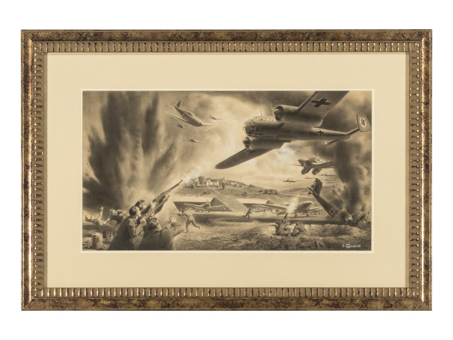 LEYDENFROST, Alexander (1888-1961). British Defend Homeland in Battle of Britain . c. 1940.