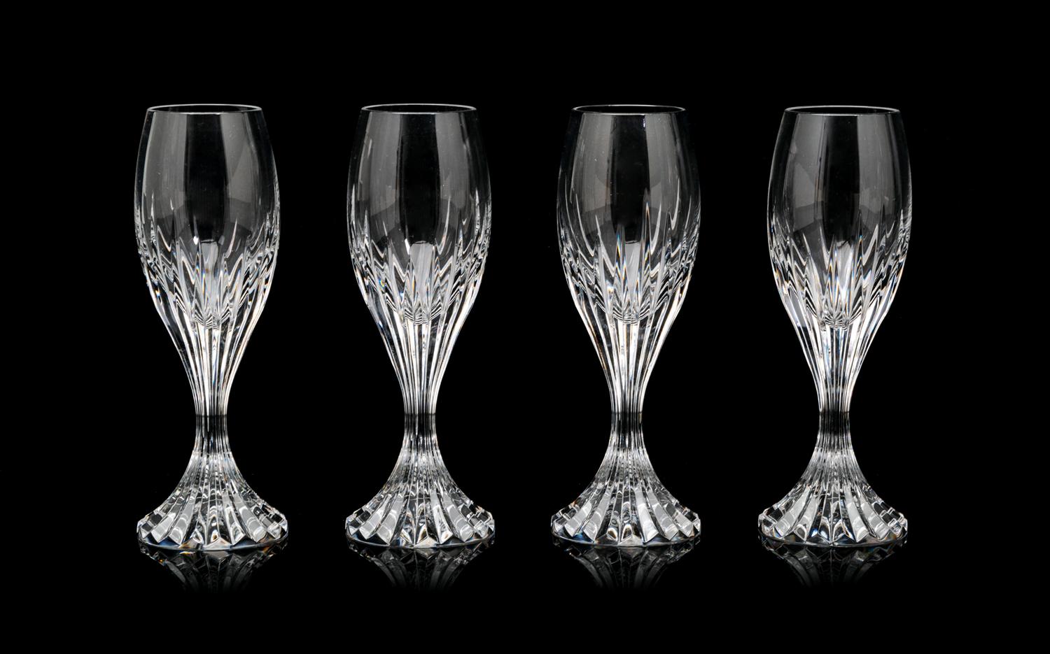 A Set of Twelve Baccarat Sherry or Schnapps Glasses Height 5 3/8 inches