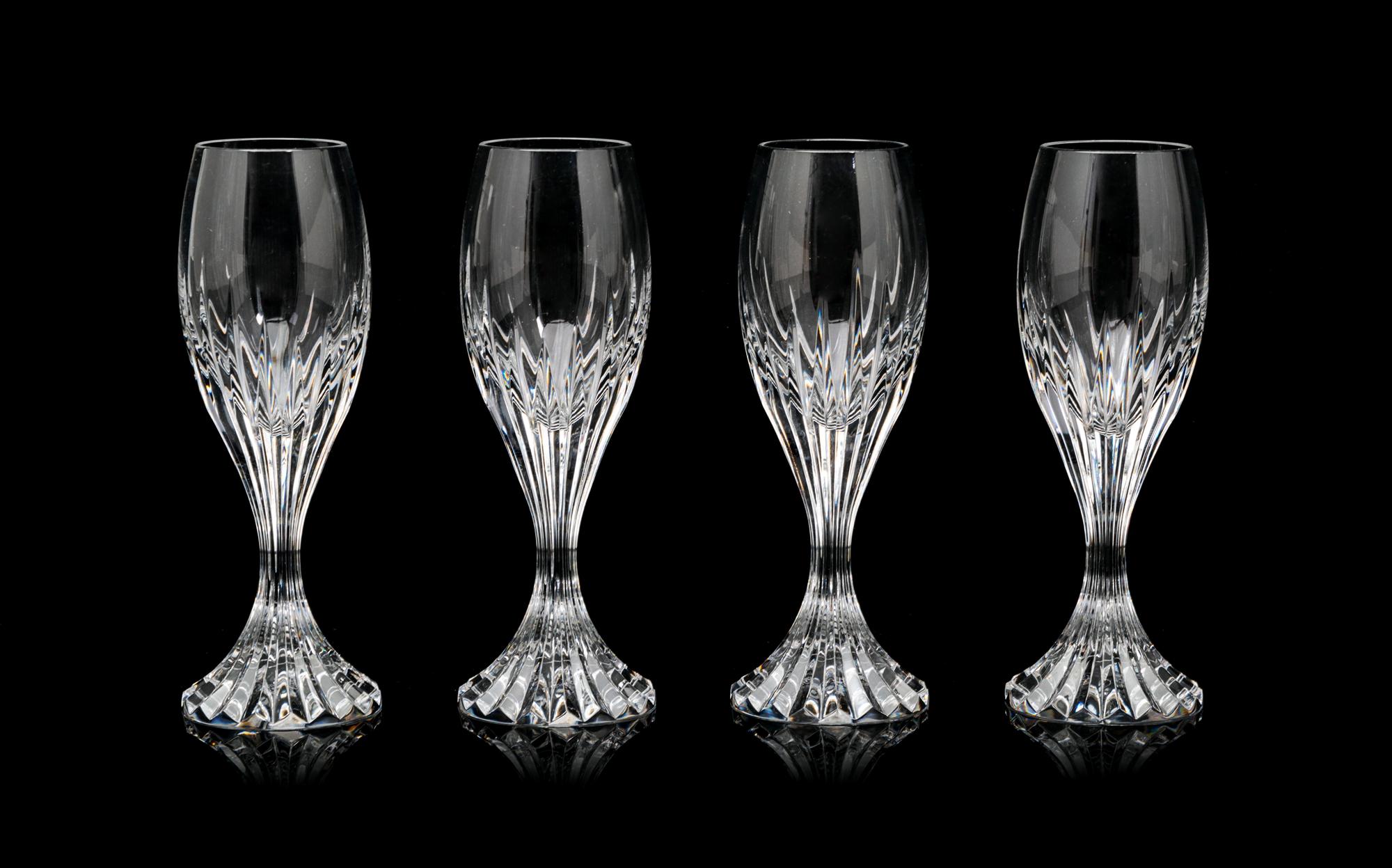 A Set of Twelve Baccarat Sherry or Schnapps Glasses Height 5 3/8 inches
