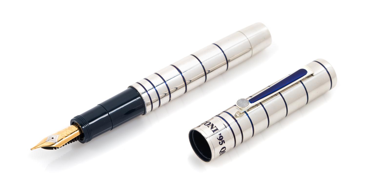 An Omas Guglielmo Marconi: '95 Elettra Limited Edition Silver Fountain Pen