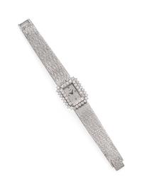 An 18 Karat White Gold and Diamond Ref. 3878A6 Wristwatch, Piaget,