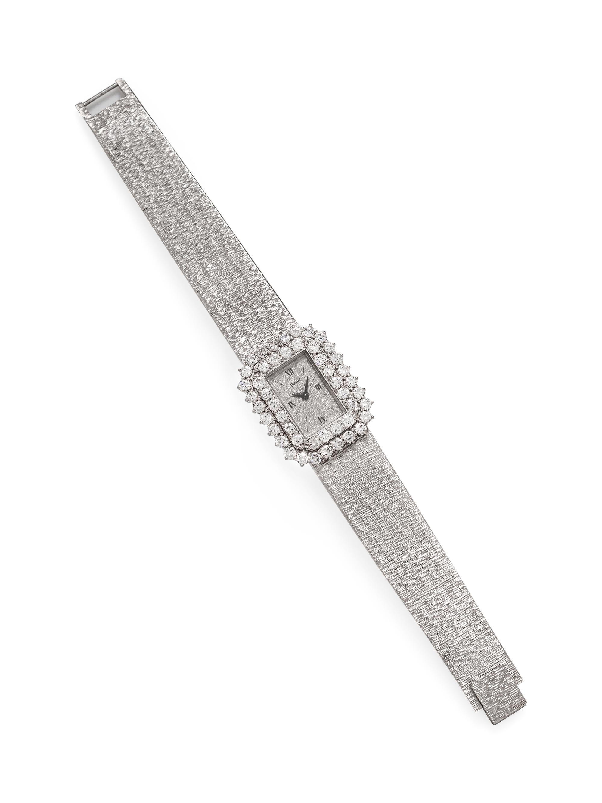 An 18 Karat White Gold and Diamond Ref. 3878A6 Wristwatch, Piaget,