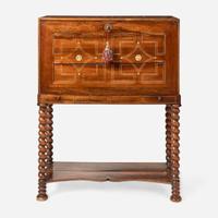 A Flemish Baroque bone-inlaid rosewood vargueno cabinet late 18th / early 19th century