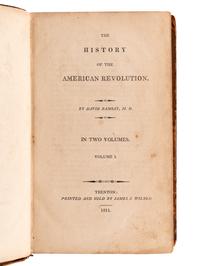 RAMSAY, David (1749-1815). The History of the American Revolution. Trenton: James J. Wilson, 1811.