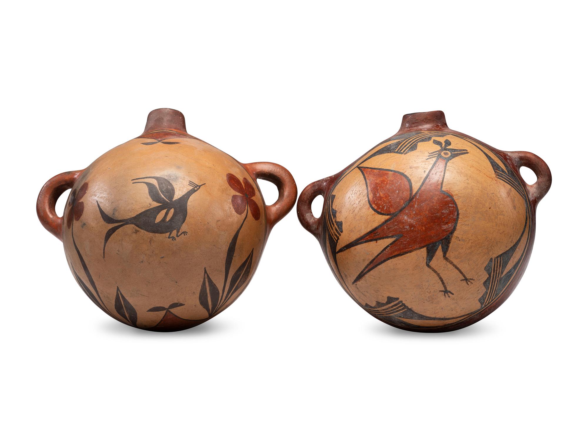 Zia Pottery Canteens, with Zia Birds