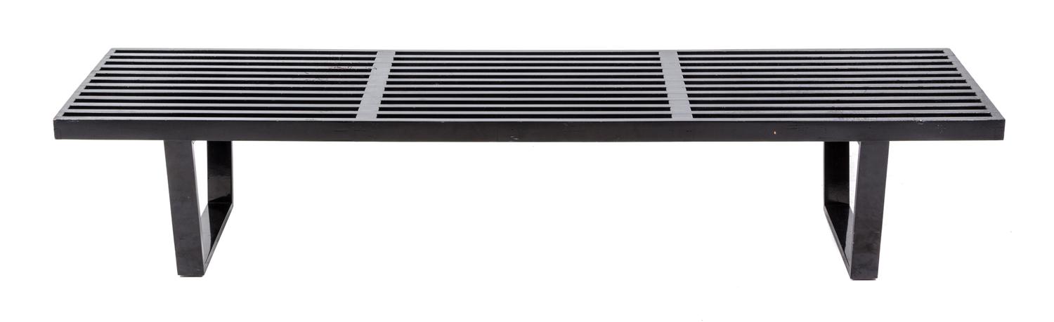 A Model 4692 Platform Bench, George Nelson & Associates for Herman Miller Height 14 x width 71 1/2 x depth 18 1/2 inches.