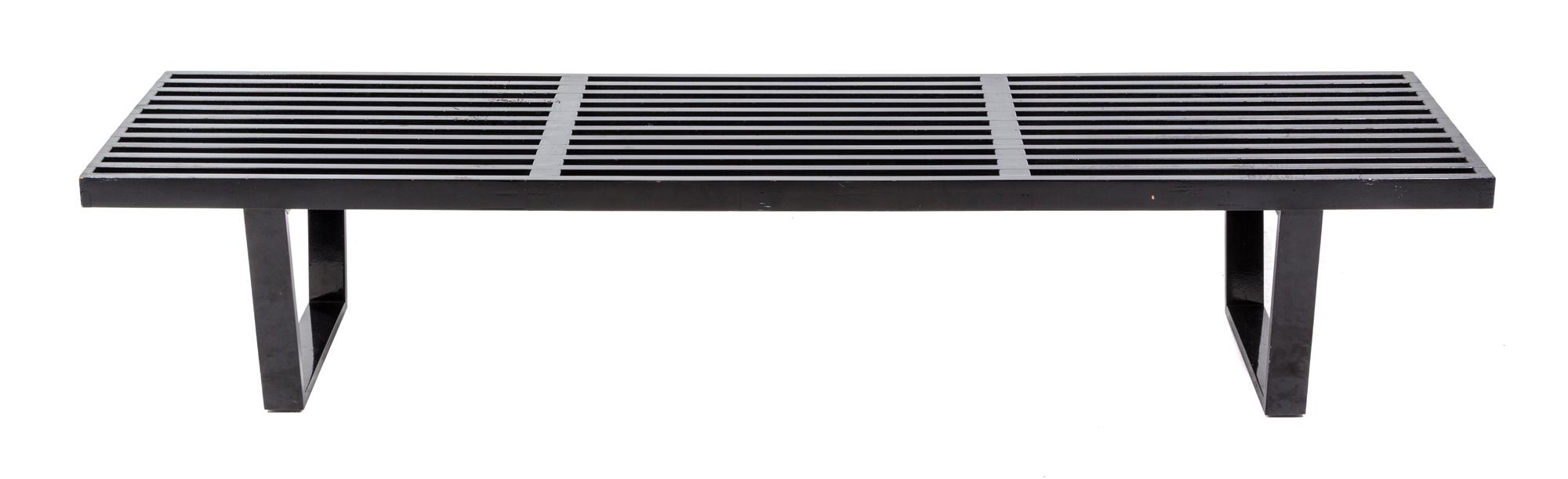 A Model 4692 Platform Bench, George Nelson & Associates for Herman Miller Height 14 x width 71 1/2 x depth 18 1/2 inches.