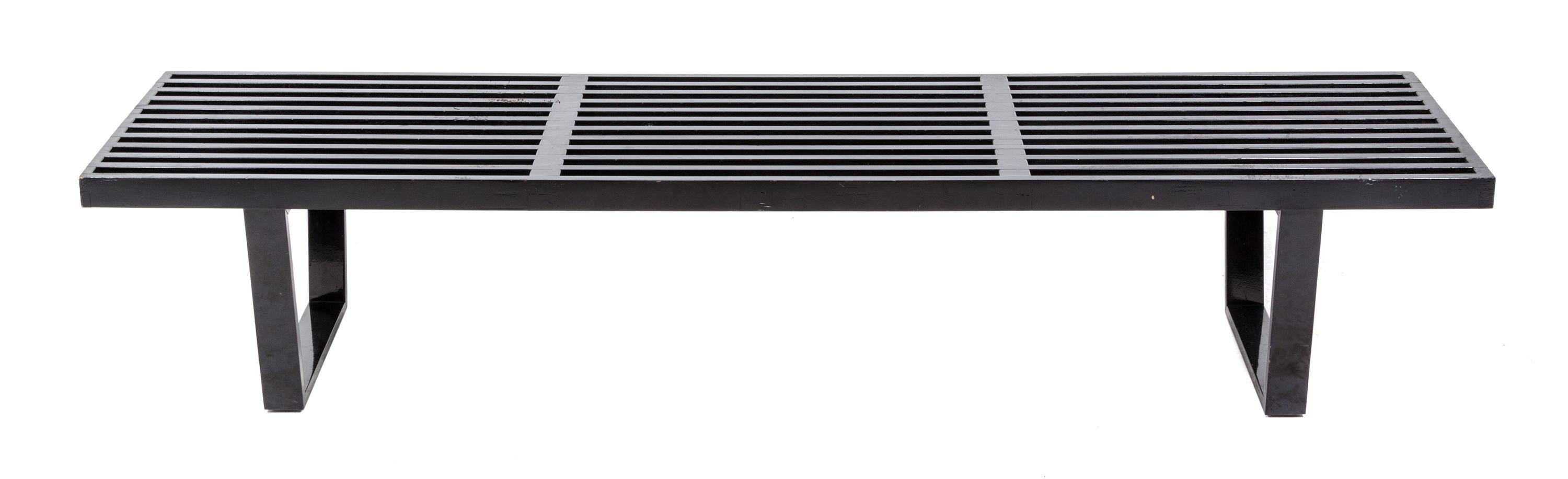 A Model 4692 Platform Bench, George Nelson & Associates for Herman Miller Height 14 x width 71 1/2 x depth 18 1/2 inches.