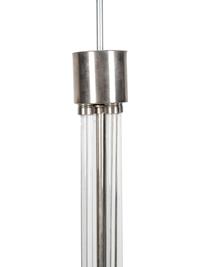 A French Nickeled Bronze and Lucite Floor Lamp