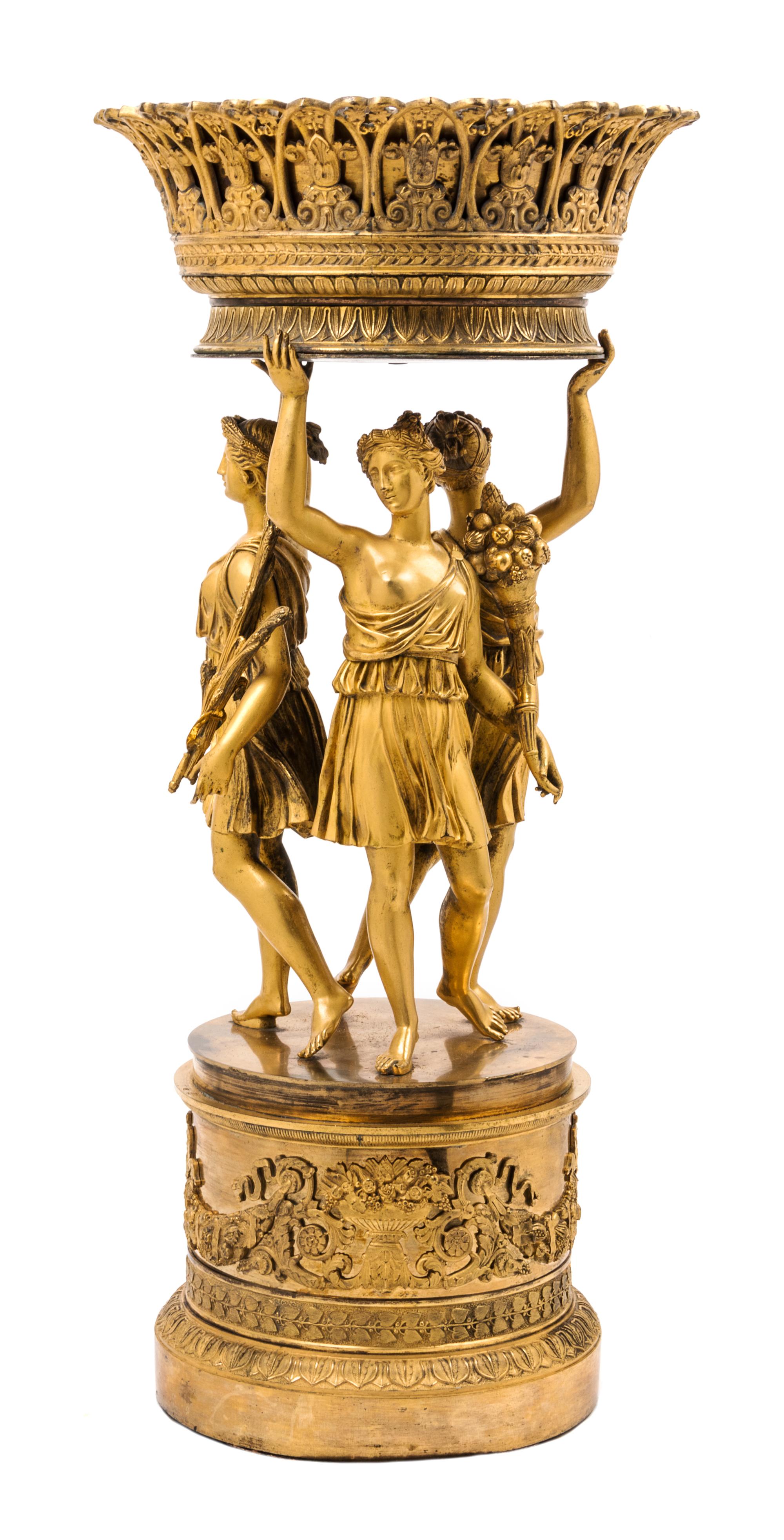 An Empire Gilt Bronze Centerpiece — MANNER OF PIERRE-PHILIPPE THOMIRE, 19TH CENTURY