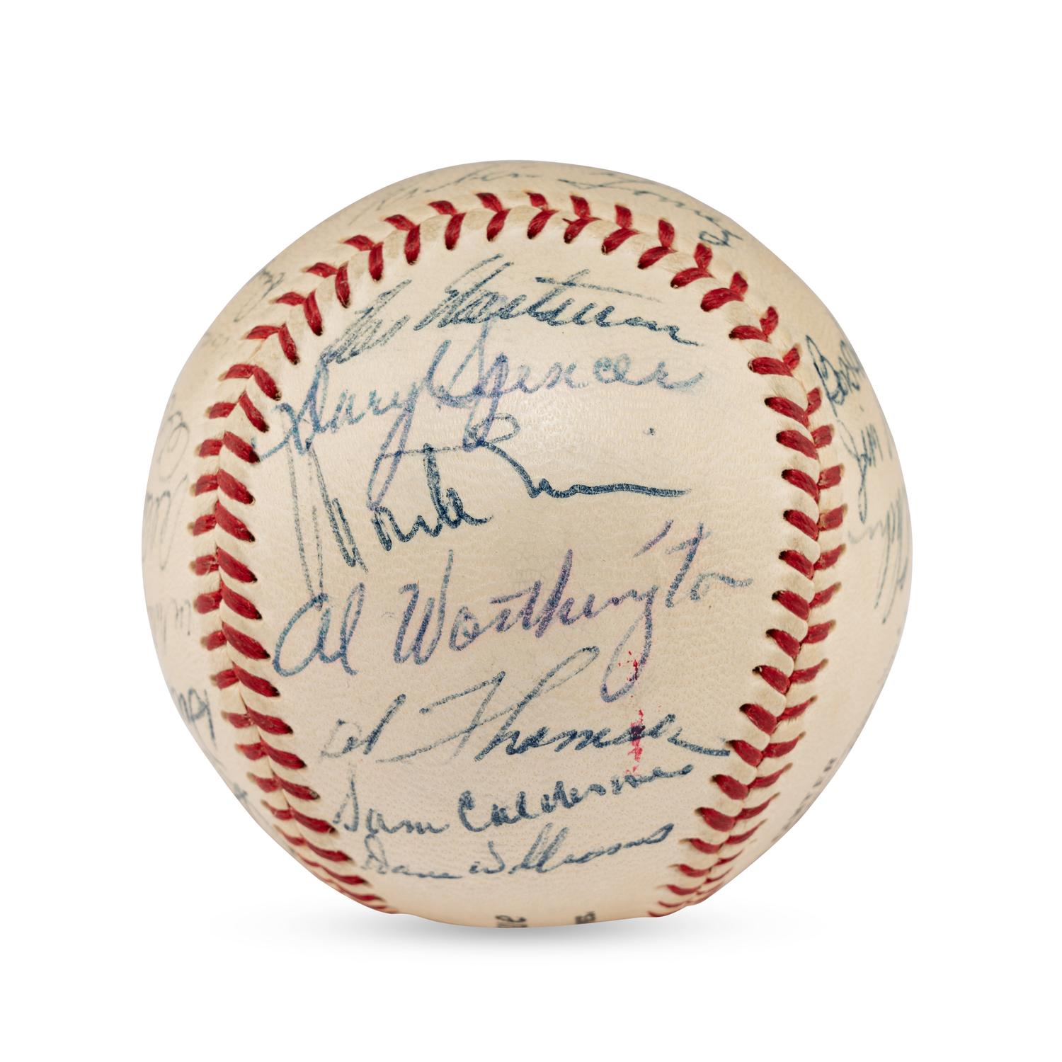 A 1953 New York Giants Team Signed Autograph Baseball