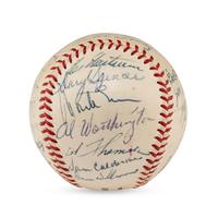 A 1953 New York Giants Team Signed Autograph Baseball