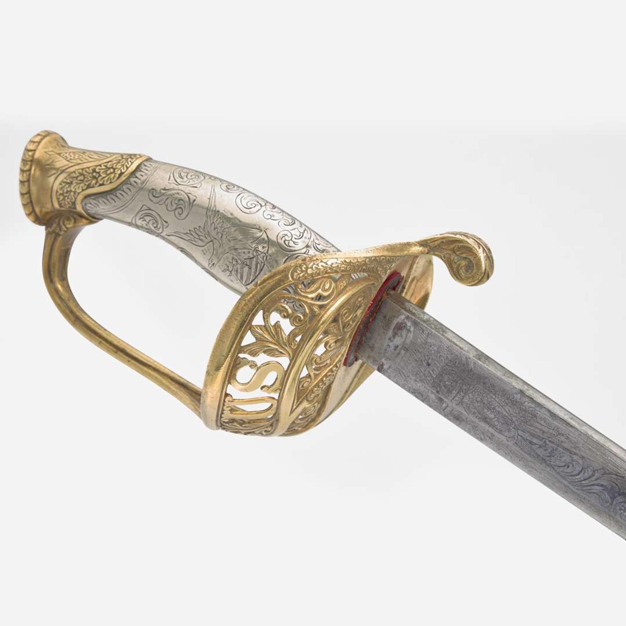 A presentation Sword to Captain Franklin Zentmyer (1836-1862), 5th Regiment Pennsylvania Reserve Corp Horstmann & Sons, Philadelphia, PA, circa 1862