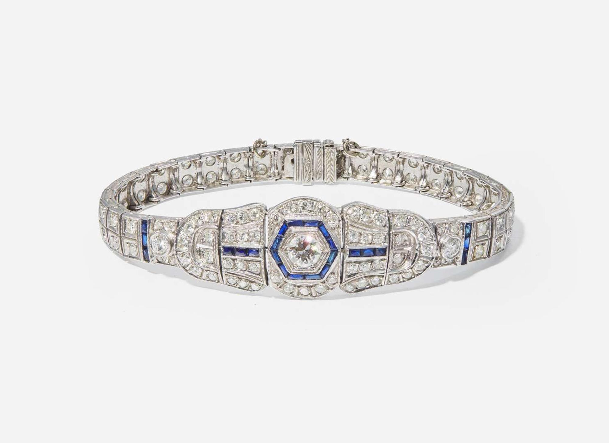An Art Deco Sapphire and Diamond Bracelet