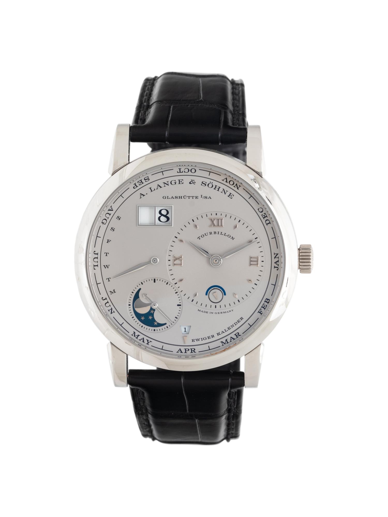 AN EXCEPTIONAL A. LANGE & SÖHNE, REF. 720.025 PLATINUM 'LANGE 1 TOURBILLON PERPETUAL CALENDAR' WATCH