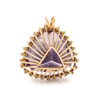 AMETHYST AND DIAMOND PENDANT