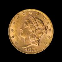 A United States 1875 Liberty Head $20 Gold Coin