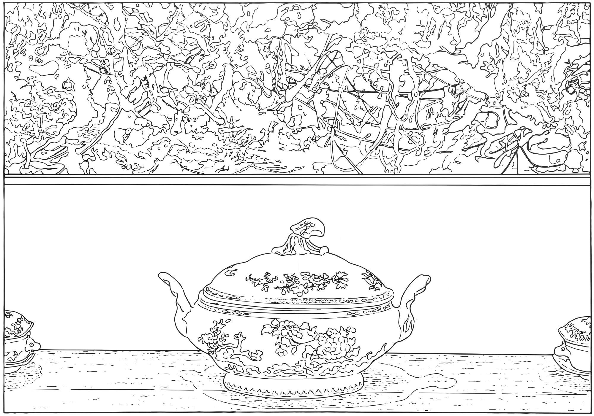 Louise Lawler (American, b. 1947) — Pollock and Tureen (Traced), 1984/2013