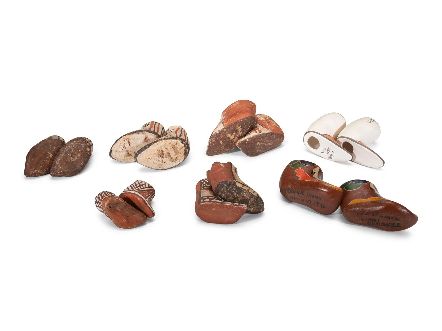 Isleta and Tesuque Pottery Moccasins