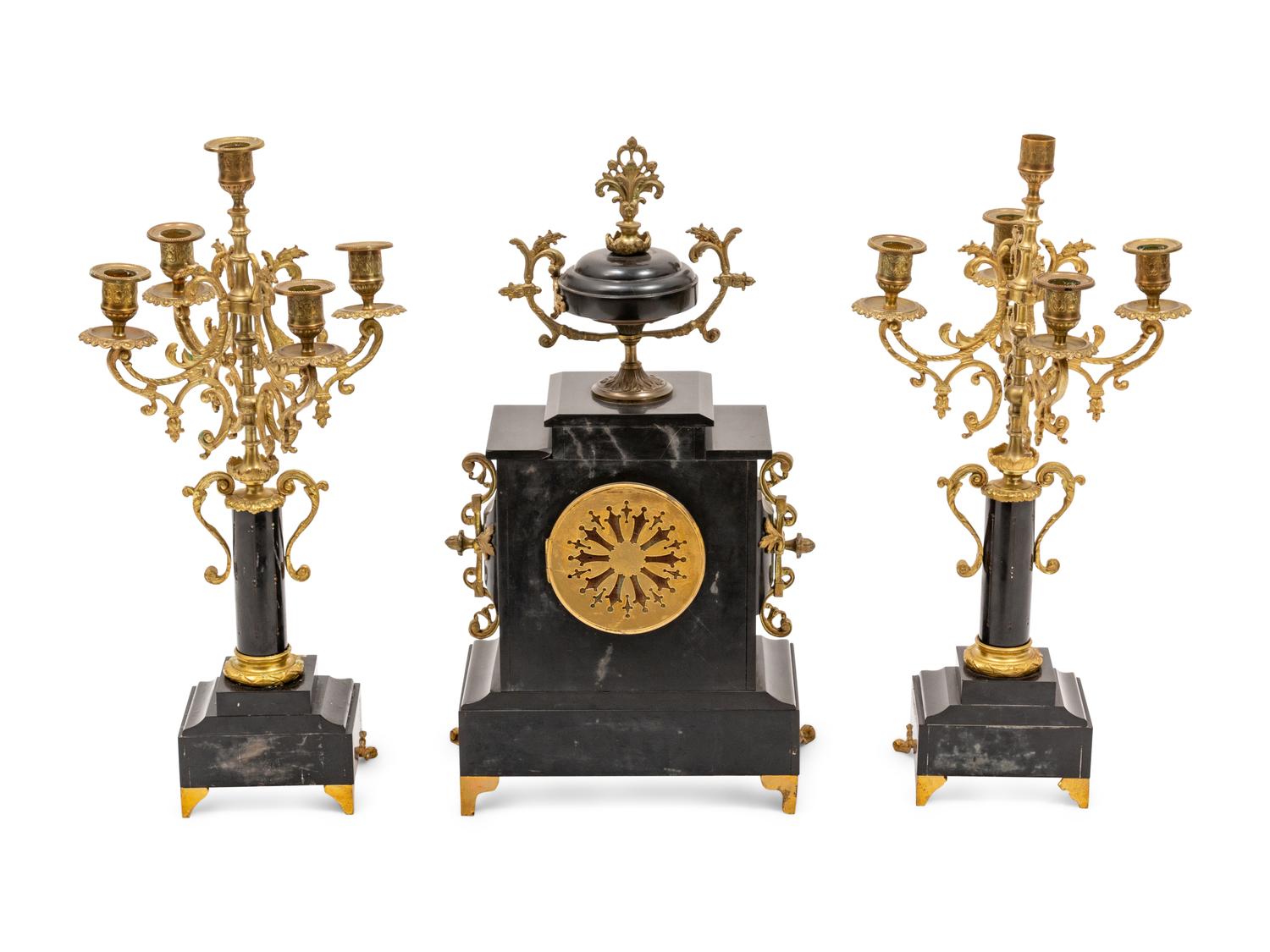 A Continental Three-Piece Garniture