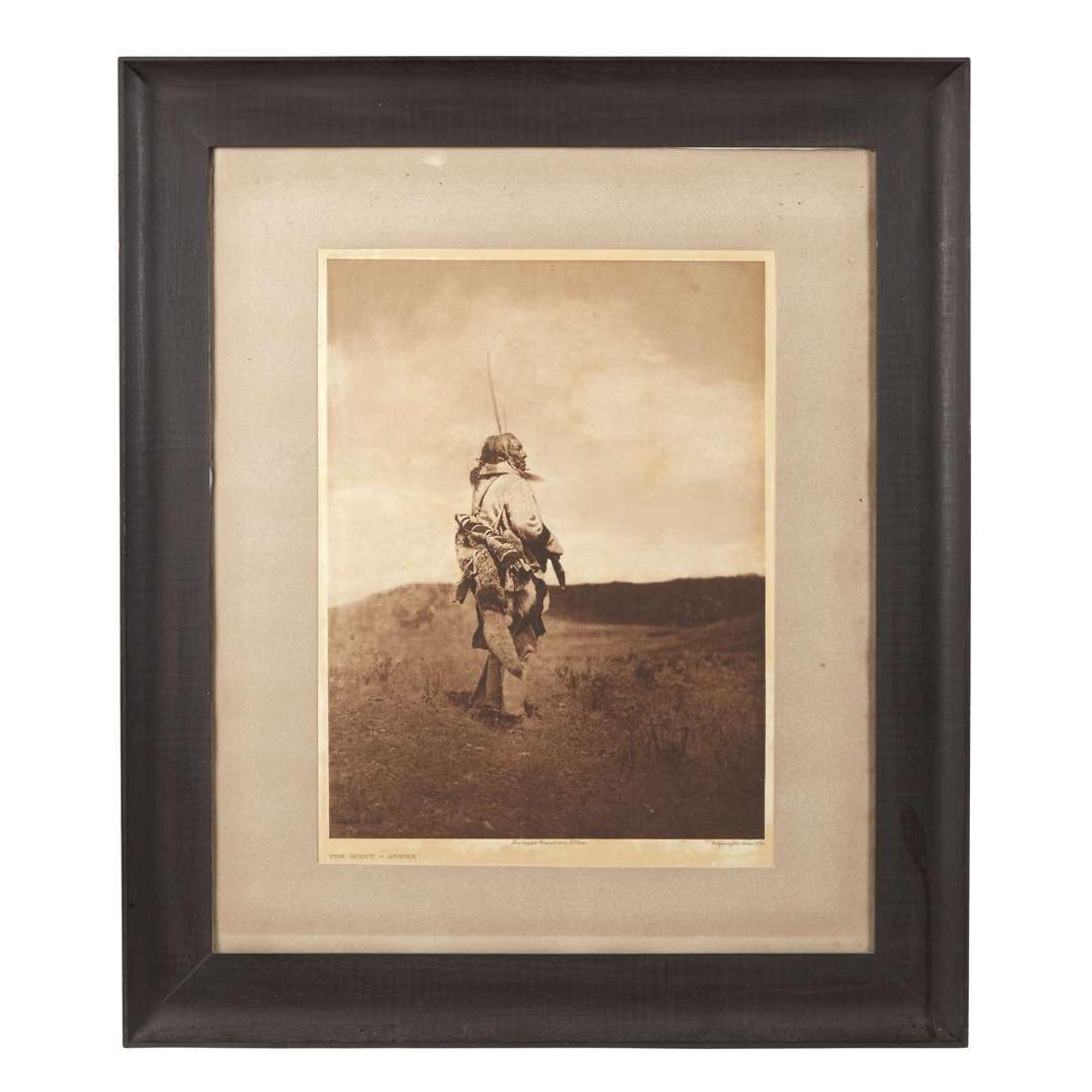 Edward Sheriff Curtis (1868-1952) The Scout - Atsina, "From Copyright Photograph 1908," circa 1908
