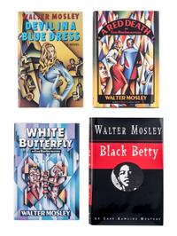 MOSLEY, Walter (b. 1952). A group of 28 works by Mosley, MOST FIRST EDITION, ALL SIGNED OR INSCRIBED, comprising: