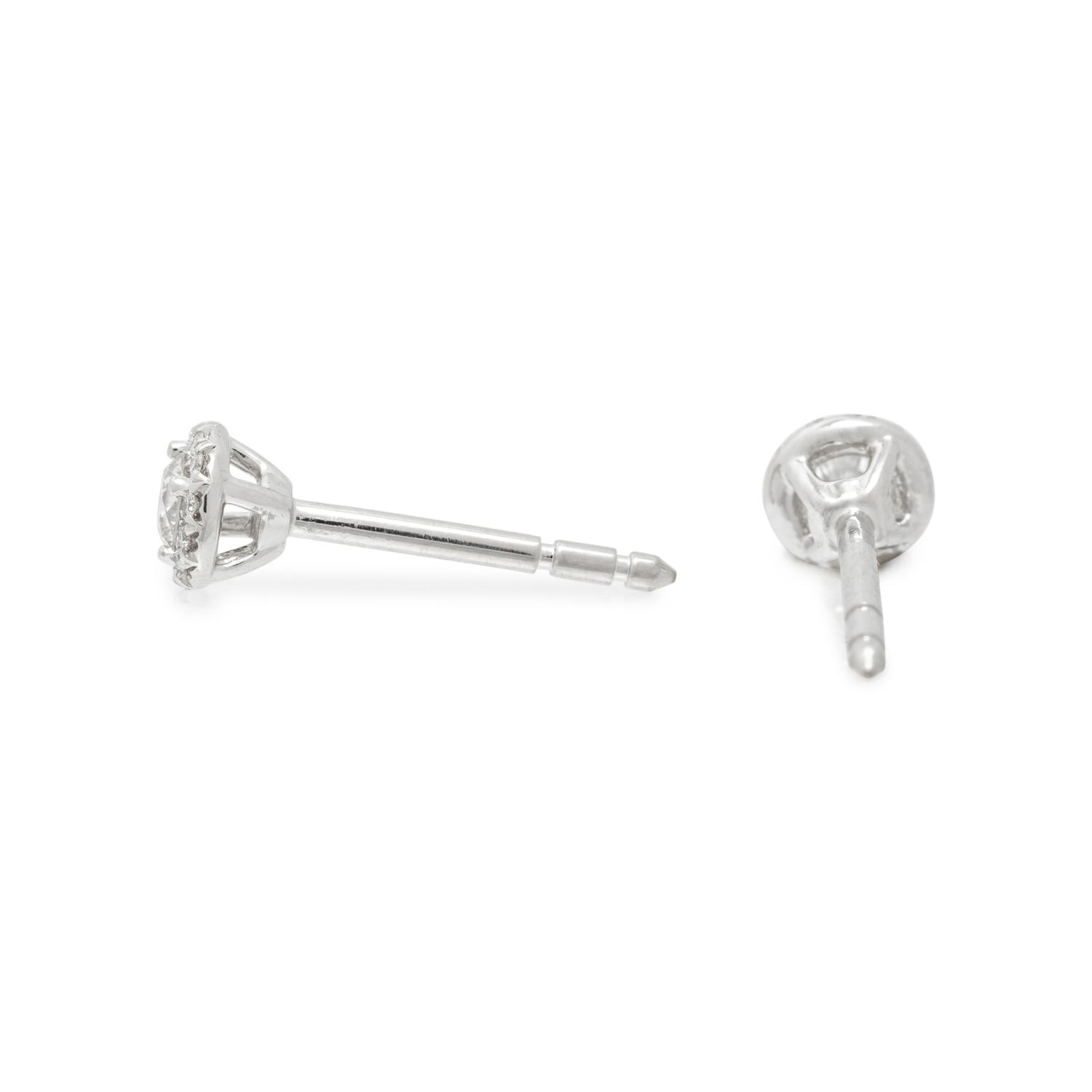 TIFFANY & CO., PLATINUM AND DIAMOND 'SOLESTE' STUD EARRINGS