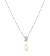 DIAMOND AND FANCY YELLOW DIAMOND NECKLACE