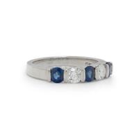 TIFFANY & CO., SAPPHIRE AND DIAMOND RING