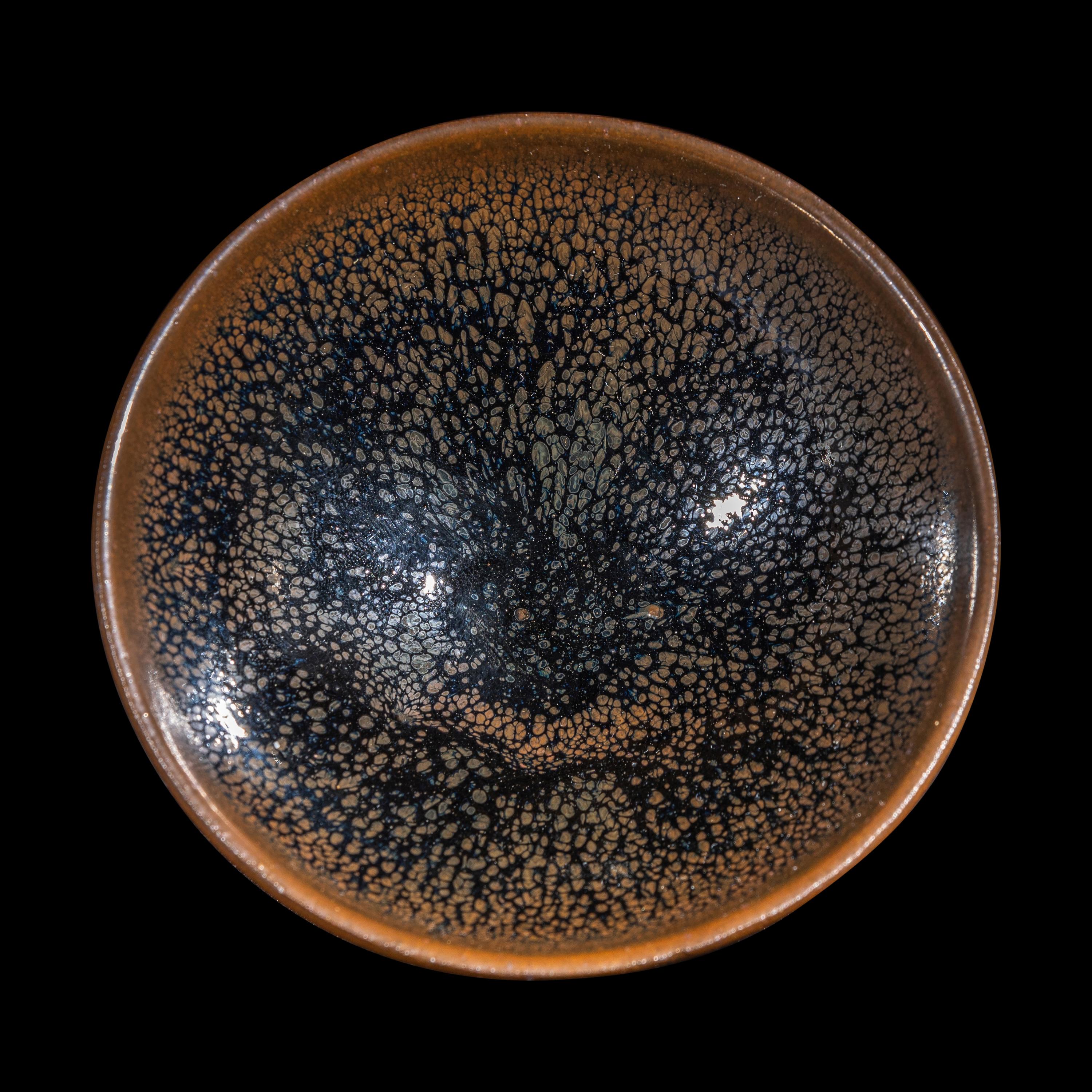 A Chinese Jian -Style 'Oil-Spot' Tea Bowl, Song Dynasty 宋 黑釉油滴碗