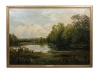 John Clayton Adams, (British, 1840-1906), Water Weeds