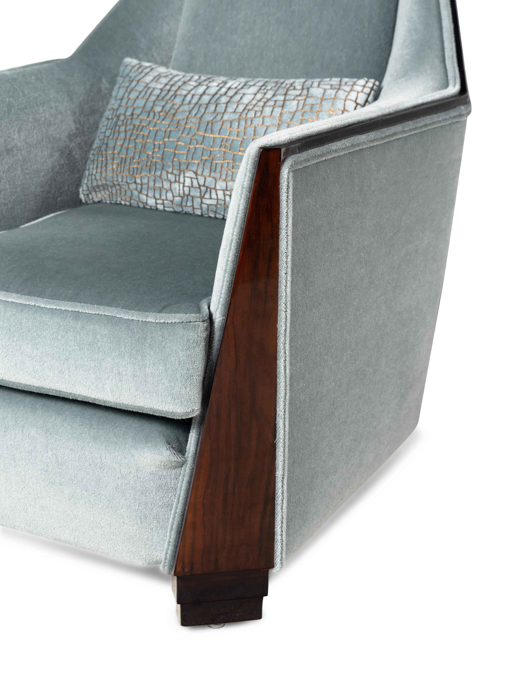 Pair of Hungarian Walnut Armchairs, c. 1940