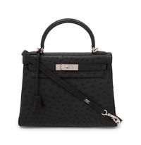 Hermès Kelly 25 in Ardoise Ostrich, 2001