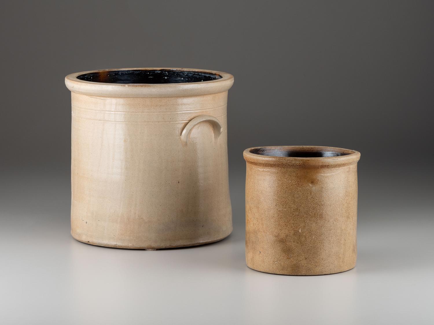 An E. and L.P. Norton Cobalt Decorated Four-Gallon Stoneware Crock